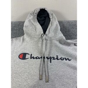 Champion Pullover Hoodie Mens Large Sweatshirt Light Gray